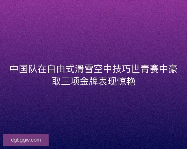 中国队在自由式滑雪空中技巧世青赛中豪取三项金牌表现惊艳